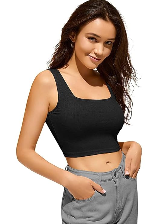 MIRABAI black colour Crop top Tank top for women size XS